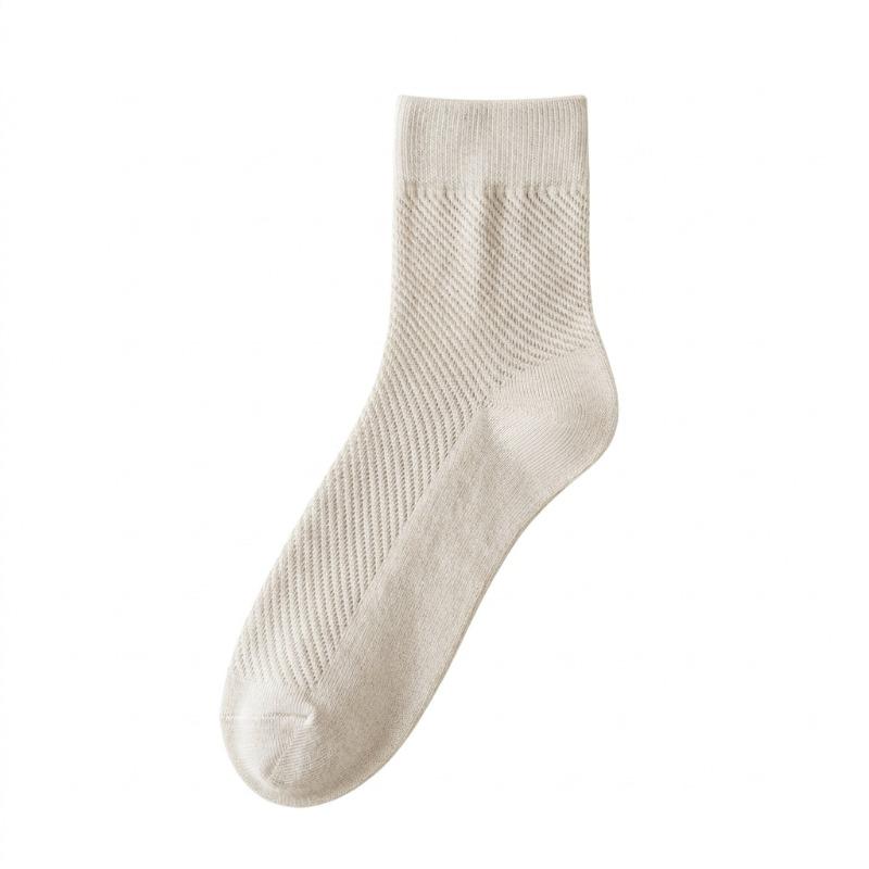 Spring and Summer Children's Thin Pure Cotton Anti-Odor Mid-Teenage Breathable Mesh All-Cotton Spring and Autumn Short Socks