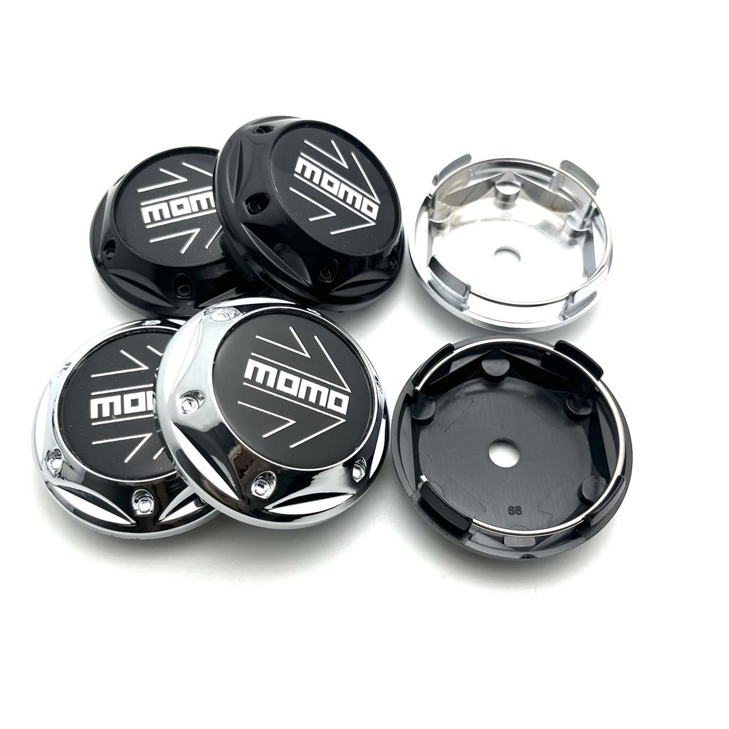 4 Stück/Los 68mm Auto Radnabenabdeckung Blume Hohe Kappe Passend 45mm MOMO Pfeil Emblem Abzeichen Aufkleber Styling Auto Zubehör