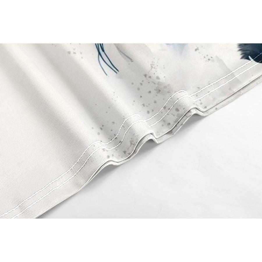 Trička s bílým vlčím vzorem Léto Černá Trička Muži Streetwear Tričko s 3D tiskem Móda O Krk Topy s krátkým rukávem