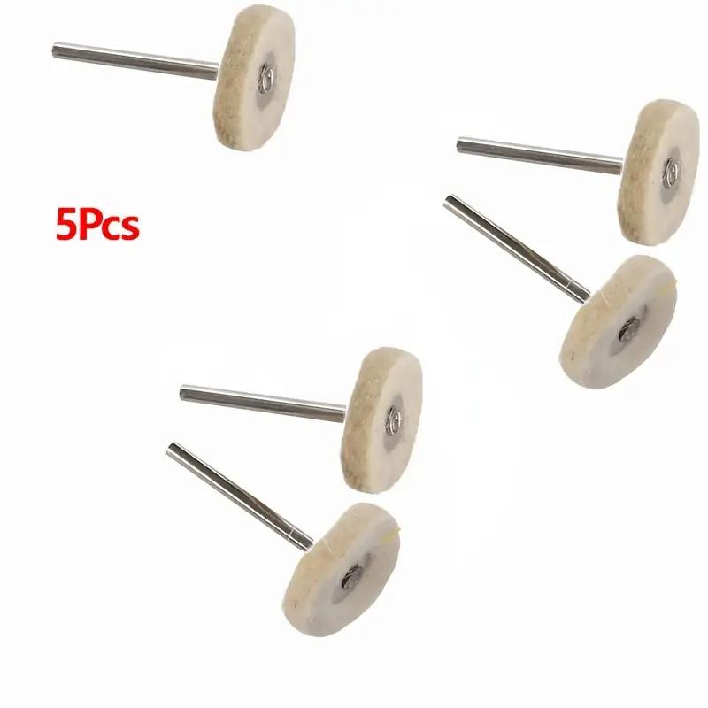 5/10/20 Pcs Metal Grinding Polishing Polishing Wheel Brush Kit, 25mm Rotary Brush and 25mm Round Felt for Rotating Tools