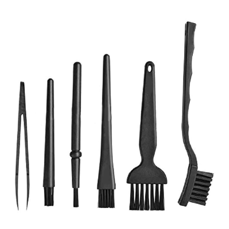 

Small Portable Plastic Handle Anti Static Brushes ESD PCB Electronic Component Computer Keyboard Cleaning Brush Kit 6