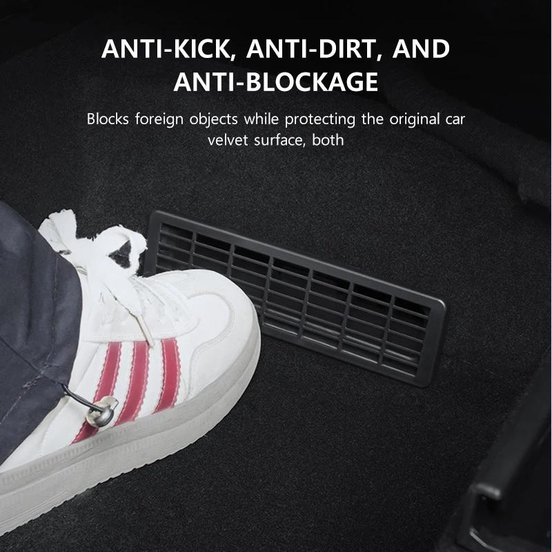 Under Seat Air Outlet Cover For Tesla Model Y Juniper 2025 ABS Prevent Vent Blockage Cover Anti-Kick Air Vent Protective Shield
