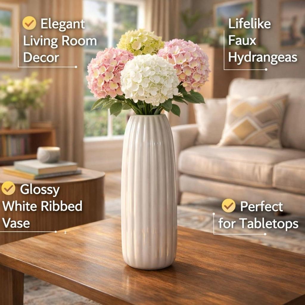 Centerpiece Flower Pot for Living Room| Ceramic Flower Vase for Home Décor| Show piece for Home| Handcrafted Decoration Item