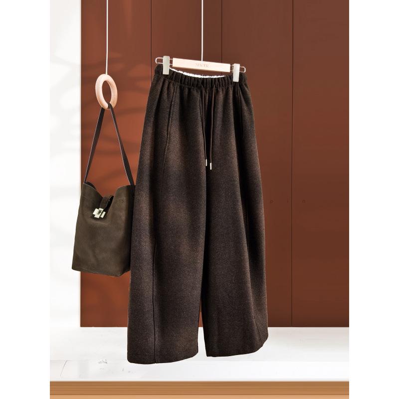 

2025 Urban Silver Fox Slim Fit Velvet-Lined Casual Pants Large кофейный