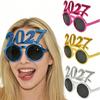 2027 Number Eyeglasses Happy New Year Glasses Diamond Glitter Sunglasses Cosplay Prop Xmas Party Decoration Funny Glasses