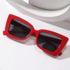 Fashion Square Women Luxury Sunglasses Retro Designer Leopard Blue Green UV400 Protection Trendy Shades