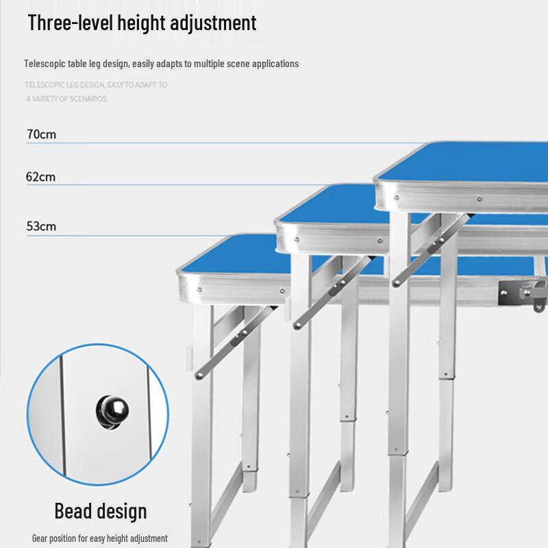 Tri-polar TP5529 Adjustable Height Folding Camping Table