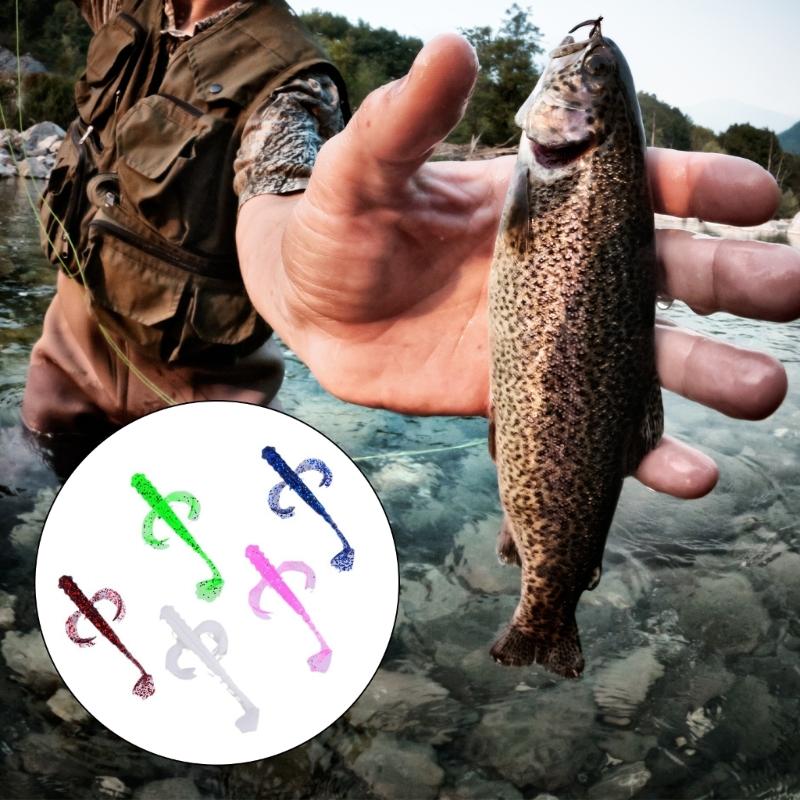 25Pcs 70mm 2.2g Fishing Lures Slow Sinking Lures Fishing Simulation Loach Lures Baits Soft Swimming Lures Fishing Baits