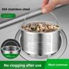 Drain Basket 304 Stainless Steel Household Filter Dishwasher Leakage Kitchen Sink