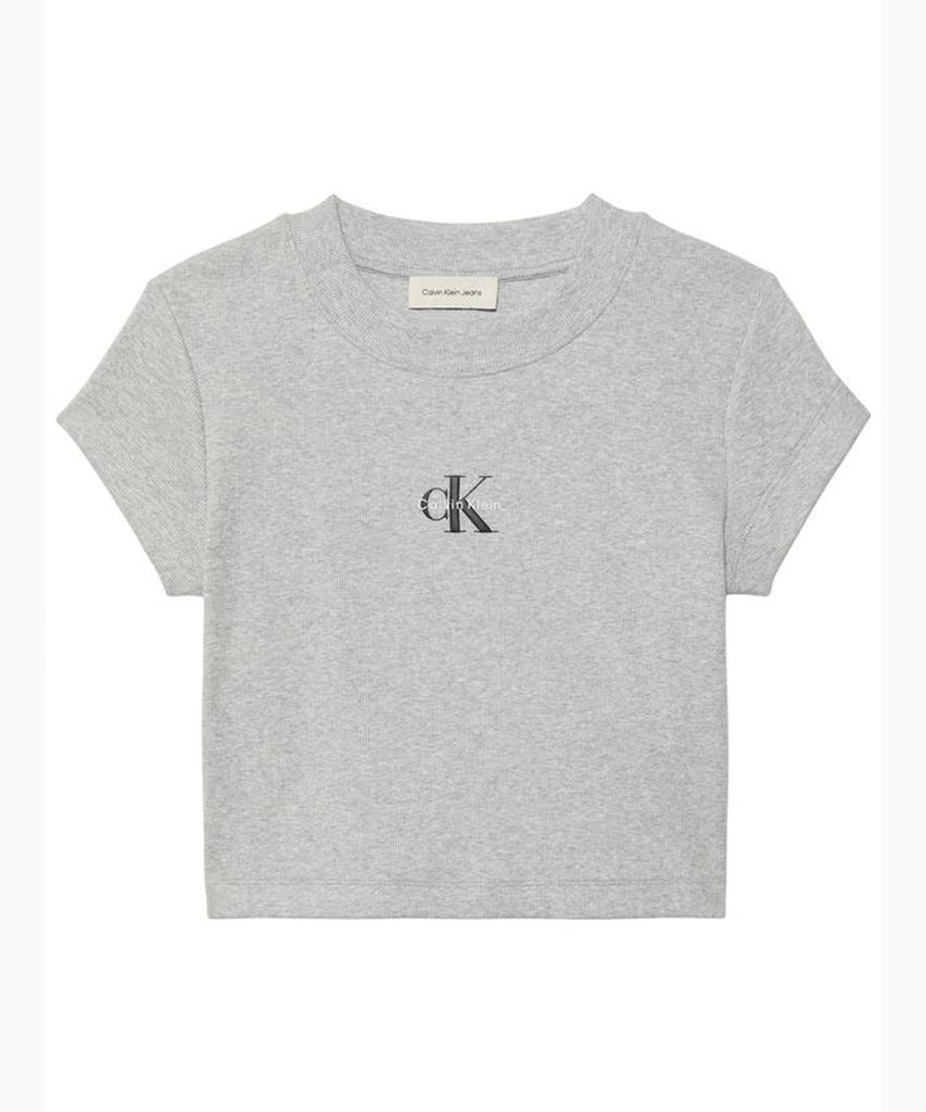 Kaelbinkeullainjin Women'S Baby Rib Monologo Short Sleeve T-Shirt 47Ab802 P79