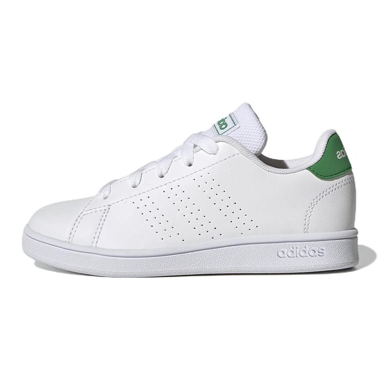 Adidas Neo Advantage Comfortable Versatile Durable Low-Top Kids Skate Shoes Kids Sneakers White Green GY6995