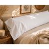 Taie de traversin en percale de coton Perrine 43 x 185 cm blanc