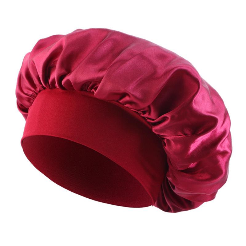 Children's satin nightcap, elastic wide-brimmed round hat, hair care headscarf hat, hot-selling spot TJM-301