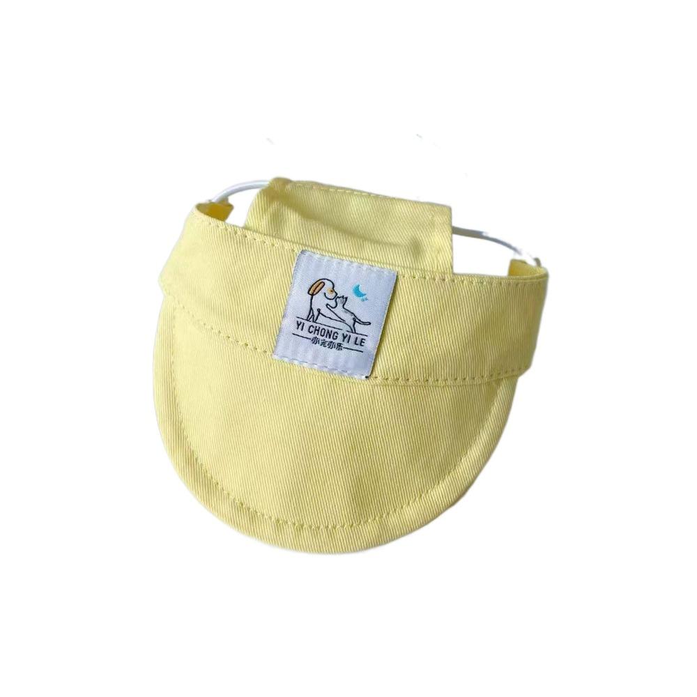 

С отверстиями для ушей, солнцезащитная шляпа для кошек, регулируемые шлемы для собак, для маленьких и средних собак L жёлтый