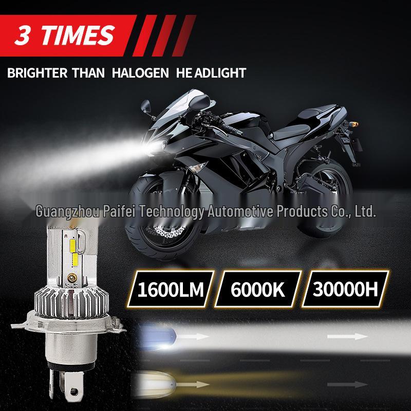 H4 BA20D LED Motorcycle Headlight 11-60V, 2000LM, 6500K, 1860 Chip.