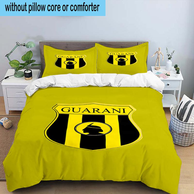 Guarani Football Crest 3PCS Bedding Set 2D Printing (Includes 1 Duvet Cover + 2 Pillowcases Coreless), Bedroom decor,Fan Gift