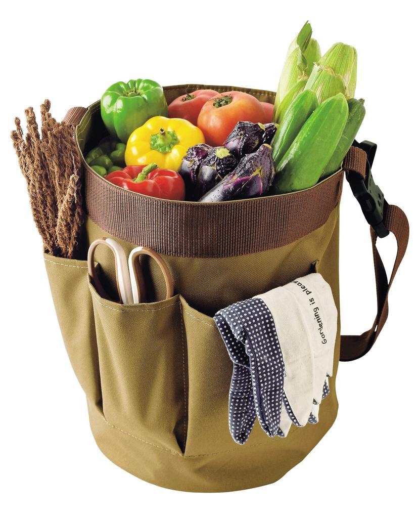 Takagi Garden Harvesting for Harvesting or Around the Tarpaulin Easy To Remove Soil and Bottom Convenient Pocket for Small Item and Harvested Takagi