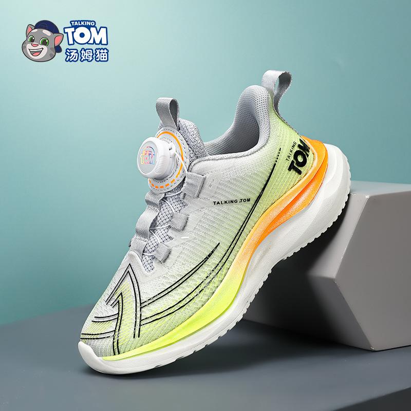 TOM Tom Cat Classmate Spring New Mesh Breathable Children's Sneakers Medium and Older Children's Lightweight Shock Absorbing Running Shoes