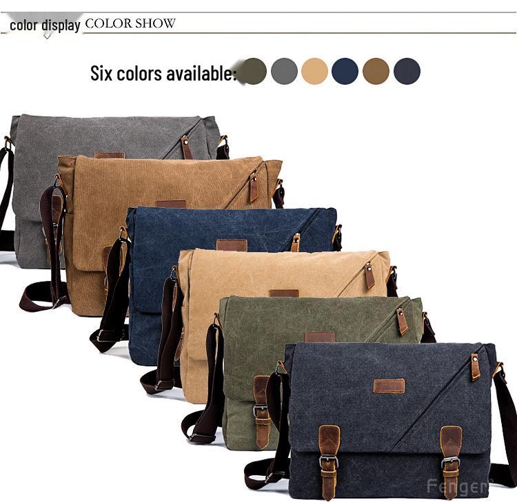 Canvas Crossbody Unisex Travel Tote & Messenger Bag