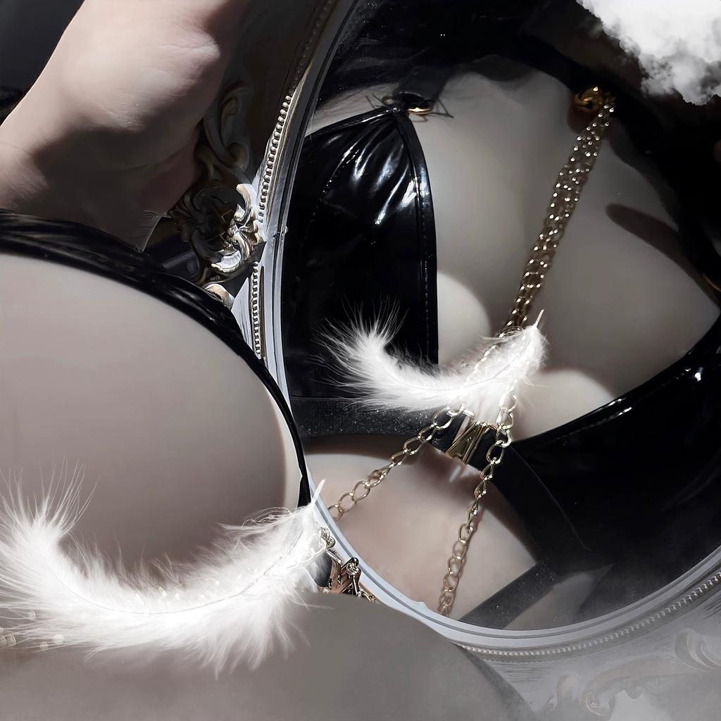 Man Wants Sexy Lingerie Maid Outfit Sm Conditioning Appliance Sexy Chain Tied Queen Neck Leather Jacket Uniform Seduction