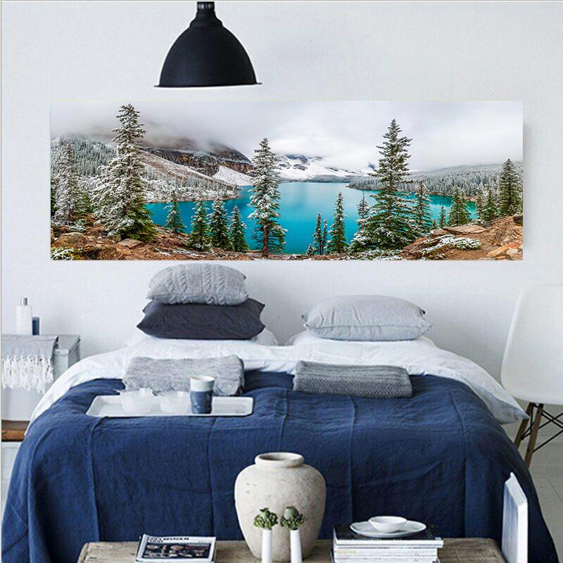 Canvas Painting Snow Mountain Landscape Canvas Prints Art Canvas Wall Art Poster Prints Picture Cuadros Wall Art for Home Decoration