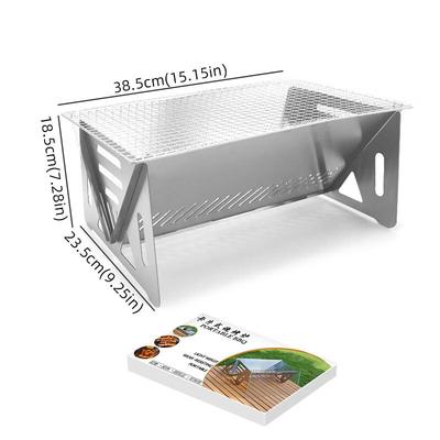 SMVP Large Folding Stainless Steel Outdoor BBQ Grill