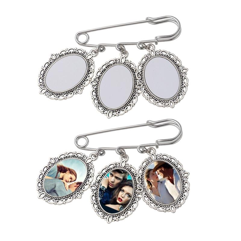 Wedding Bouquet Glamour Bridal Bouquet Photo Glamour Lace Oval Bridal Pendant Heat Transfer Photo Ornament Party Decor