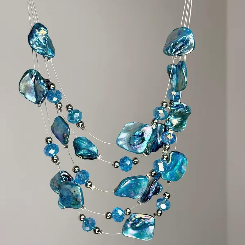 Irregular-shaped Pebble Necklace for Women, New Style, Exaggerated, Multiple Layers, Collar Chain, Neck Chain
