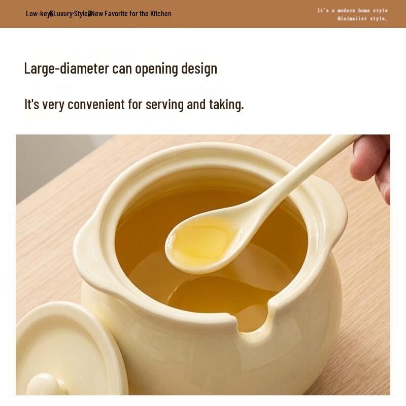 Large Capacity High-Temperature Ceramic Kitchen Jar