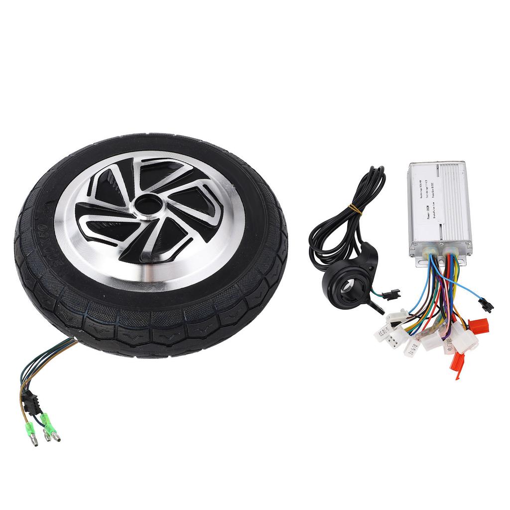 8 Inch 36V 350W Electric Scooter Conversion Kit with Wheel Hub Motor Brushless Controller Thumb Throttle Speed Control