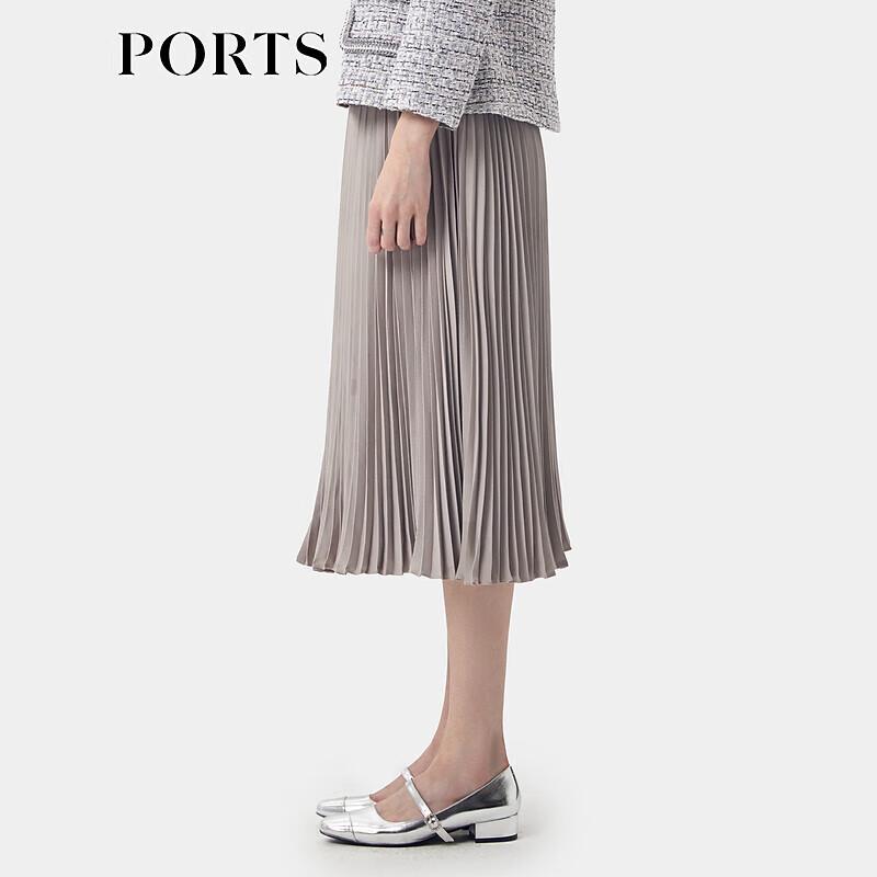 PORTS Women's Elegant Pleated Midi Skirt