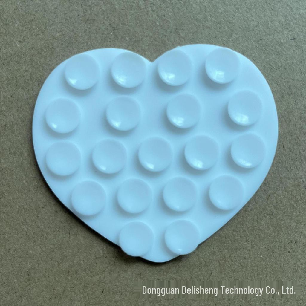 Heart-Shaped Multifunctional Silicone Suction Cup Phone Stand