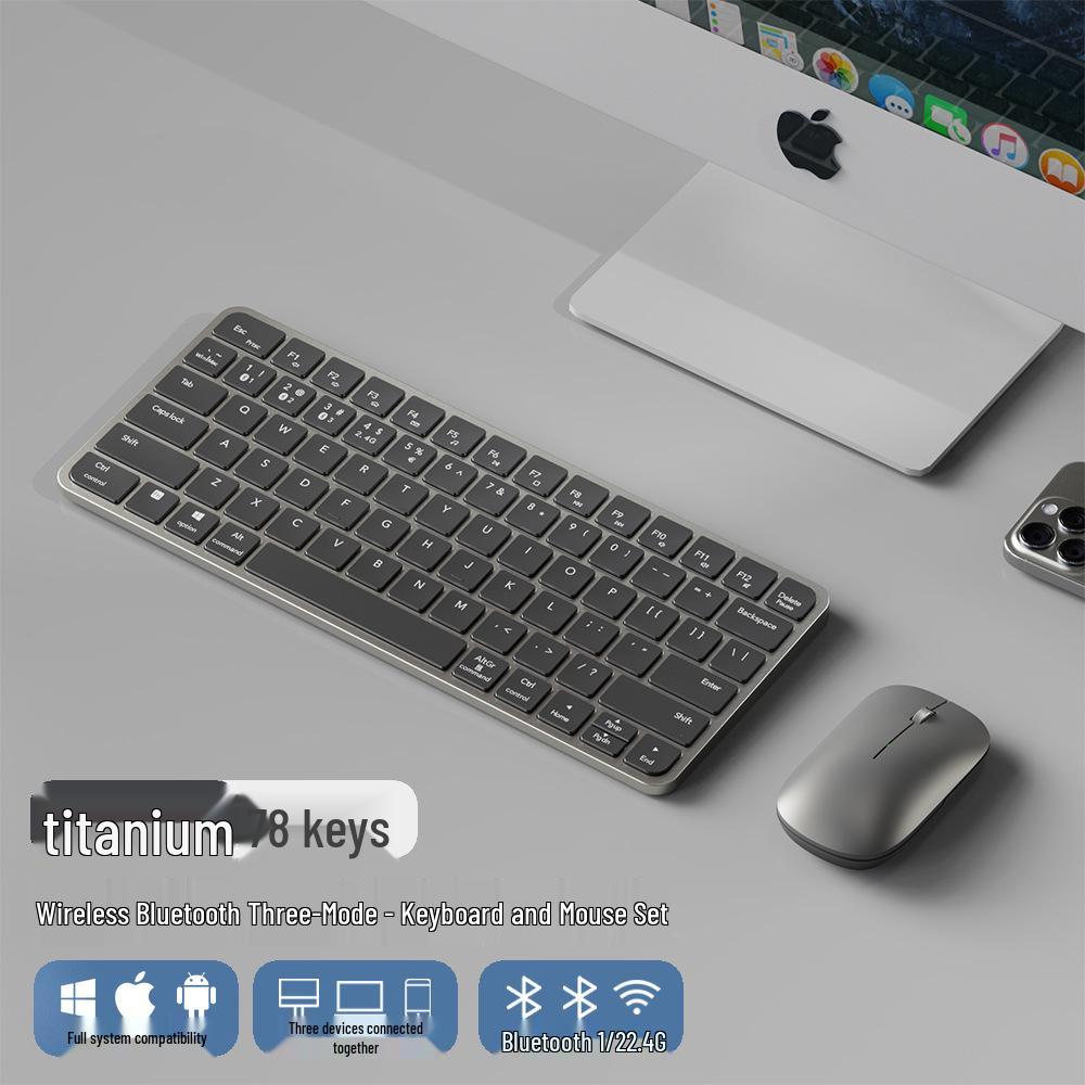 Mengzu K9 Bluetooth Keyboard & Mouse Set for Apple iPad, Tablet, Laptop – Silent Office Use