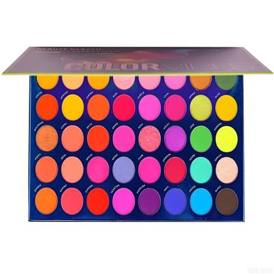 Beauty Glazed 40-Color Eyeshadow Palette: Highly Pigmented Glitter, Rainbow-colored Eyeshadows, Shimmer, Matte, Silky Finishes. Eye Makeup Cosmetics.
