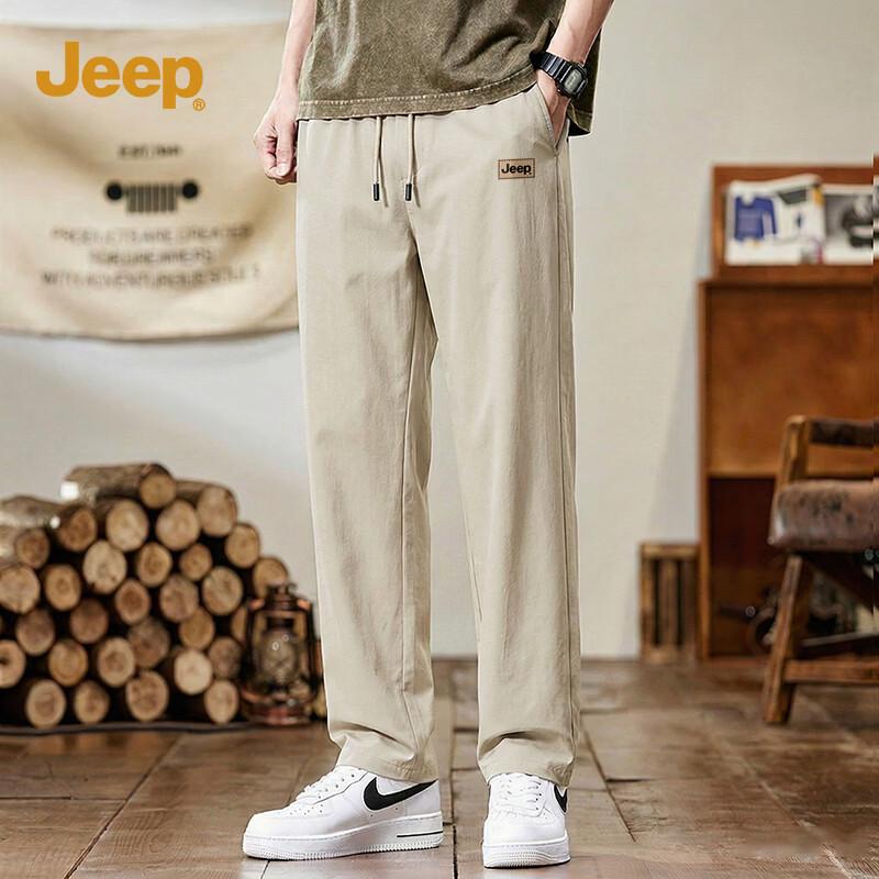 

JEEP Men s Washed Cotton Straight-Leg Casual Pants M