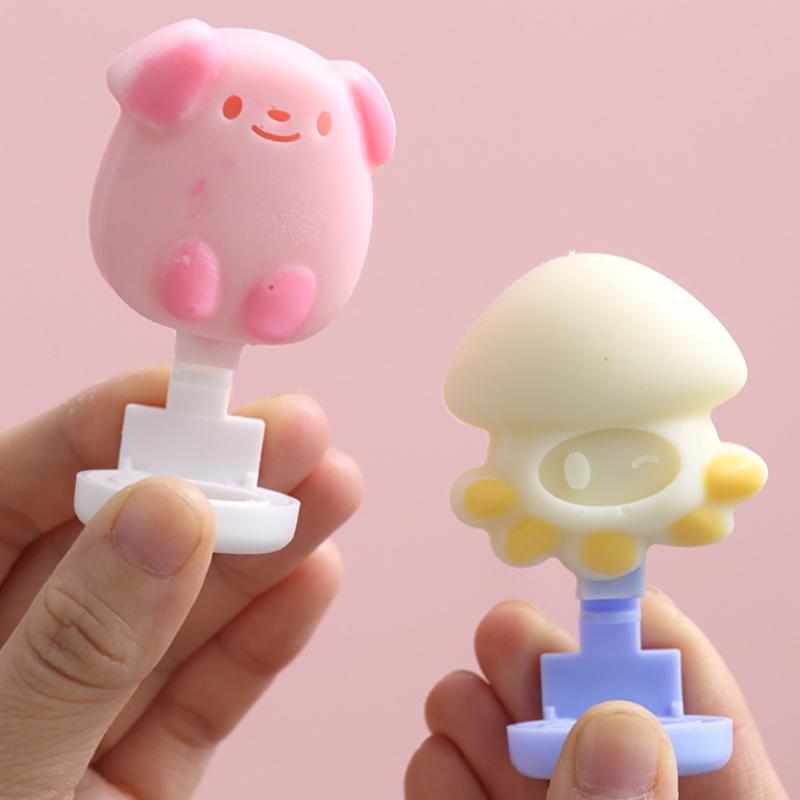 DIY Puppy Silicone Boat Shape Popsicle Mold Kitten Chocolate Candy Jelly Mould Animal Ice Cream Making Box Children's Day Gifts