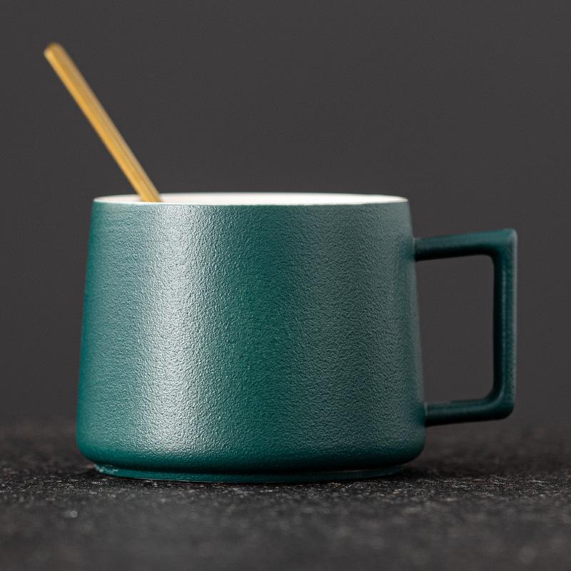 

Vintage coffee cup, ceramic light luxury, high-end ceramic mug, afternoon tea breakfast cup, Japanese frosted 300