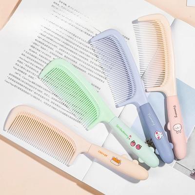 Cute Cartoon Plastic Comb for Womens Long Hair Suitable for Home Use Portable Anti-static Children Straight Hair Styling Brush