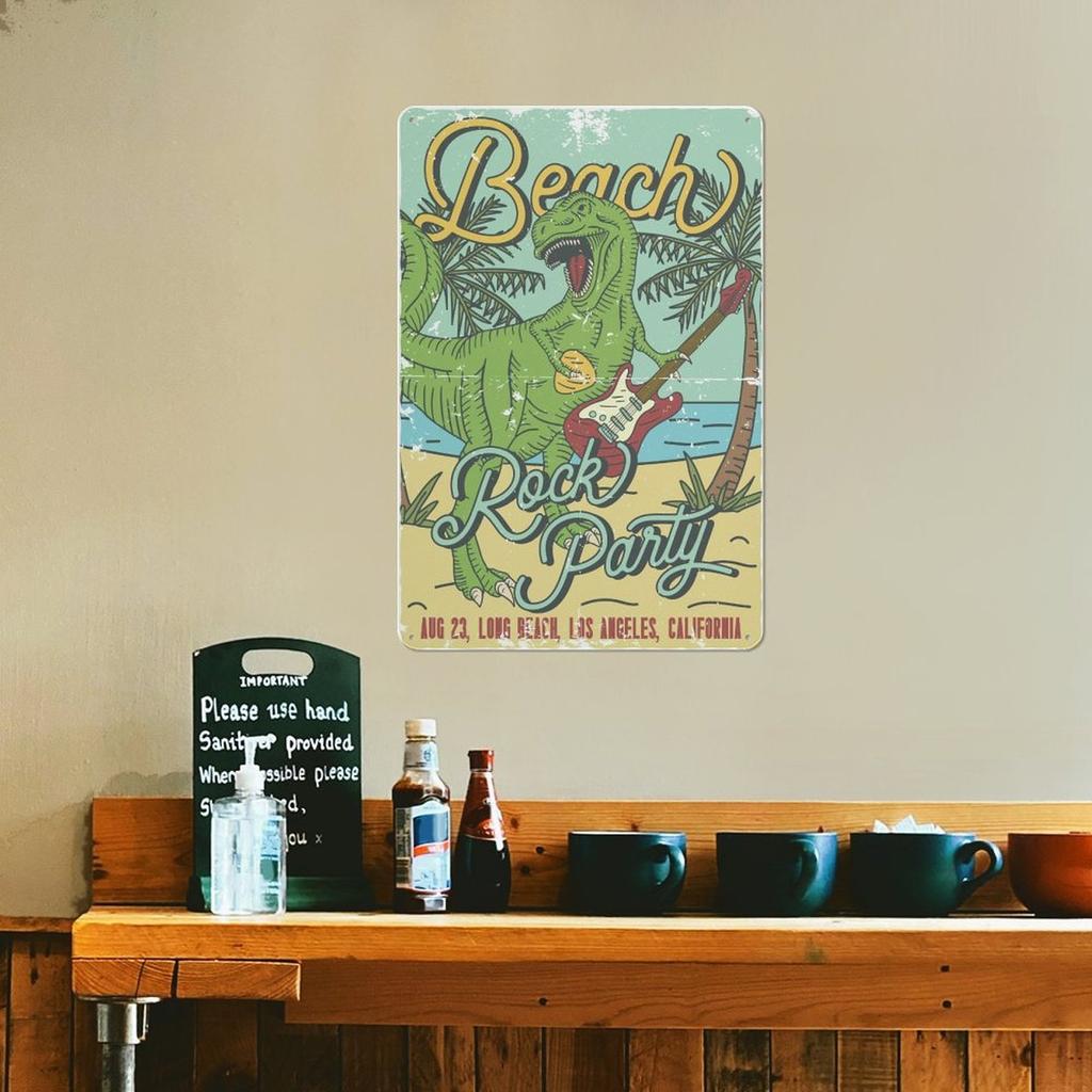 1Pc Vertical Rustic Tin Wall Decor Metal Sign 2030cm / 3040cm Retro Style For Home Kitchen Garage Cafe Bar