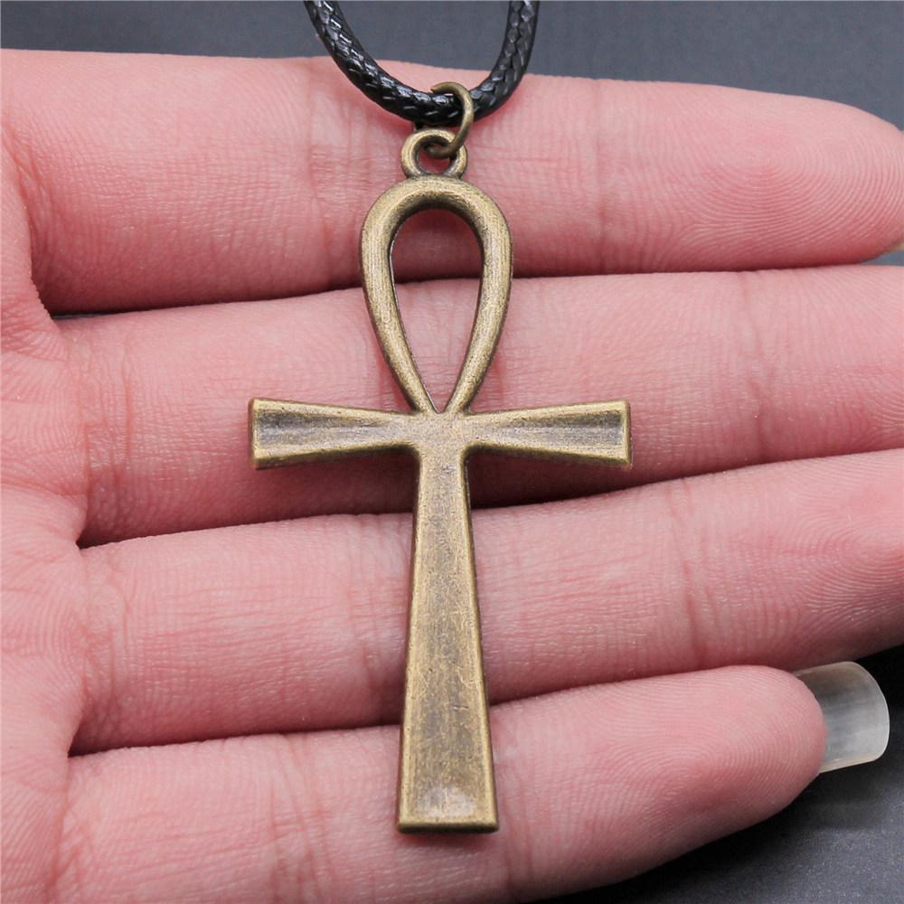 Kreuz Ankh Antikes Ägyptisches Amulett Anhänger Antike Bronze Metall Brautkragen Halskette Bestseller