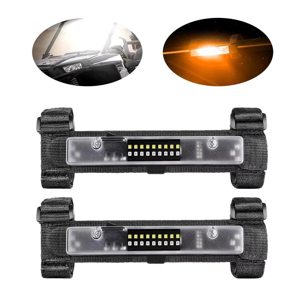 ATV Accessories Roll Bar Cage Mount Dome Lamp UTV Interior Dome Light with Switches Bi Color LED Lights Easy Installation