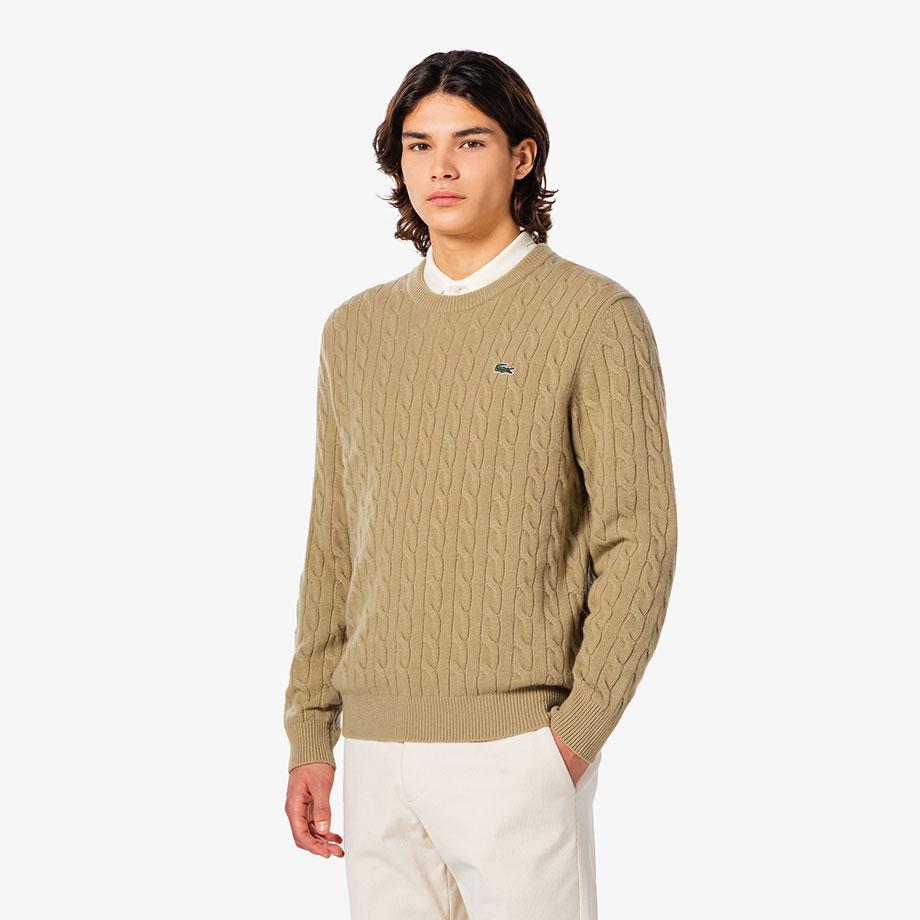 Lacoste Men's Cable Crew Neck Pullover AH816E-55NTUY
