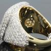 Female Male Micro Pave Diamond Wedding Rings Engagement Hip Hop Bling Round Shape Cool Street Men Men Bling Iced Out S925 Ring