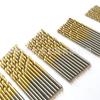 1-3mm Titanium-Plated Twist Drill Set, 100/50pcs, Straight Shank for Manual Use