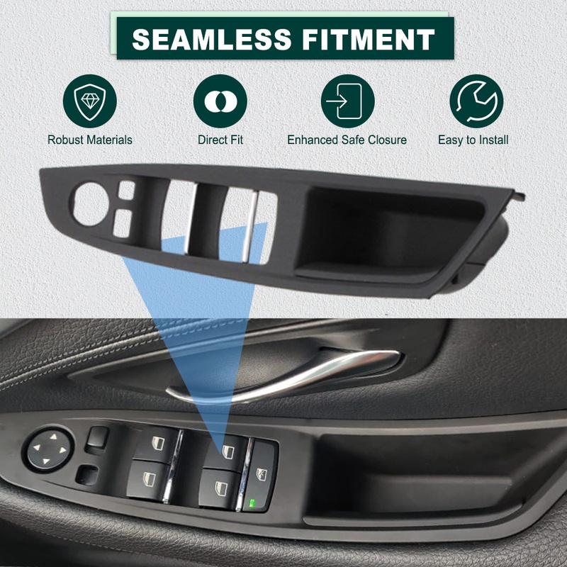 Interior Front Door Armrest Panel Trim Pull Handle Set Replacement for BMW 5 Series F10 F11 F18 2010 2011 2012 2013-2017 LHD RHD