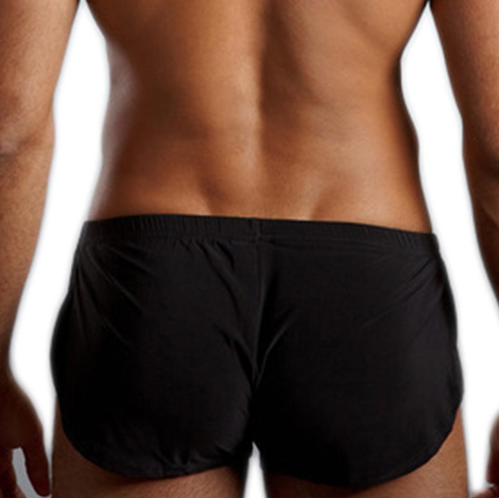 Sous-vêtements pour hommes, pantalon Sexy rond à trois points, short soyeux pour la maison