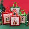 12/30pcs Merry Christmas Non Woven Gift Bags, Snowman, Reindeer, Party Supplies, Packing Candy Present, Reusable