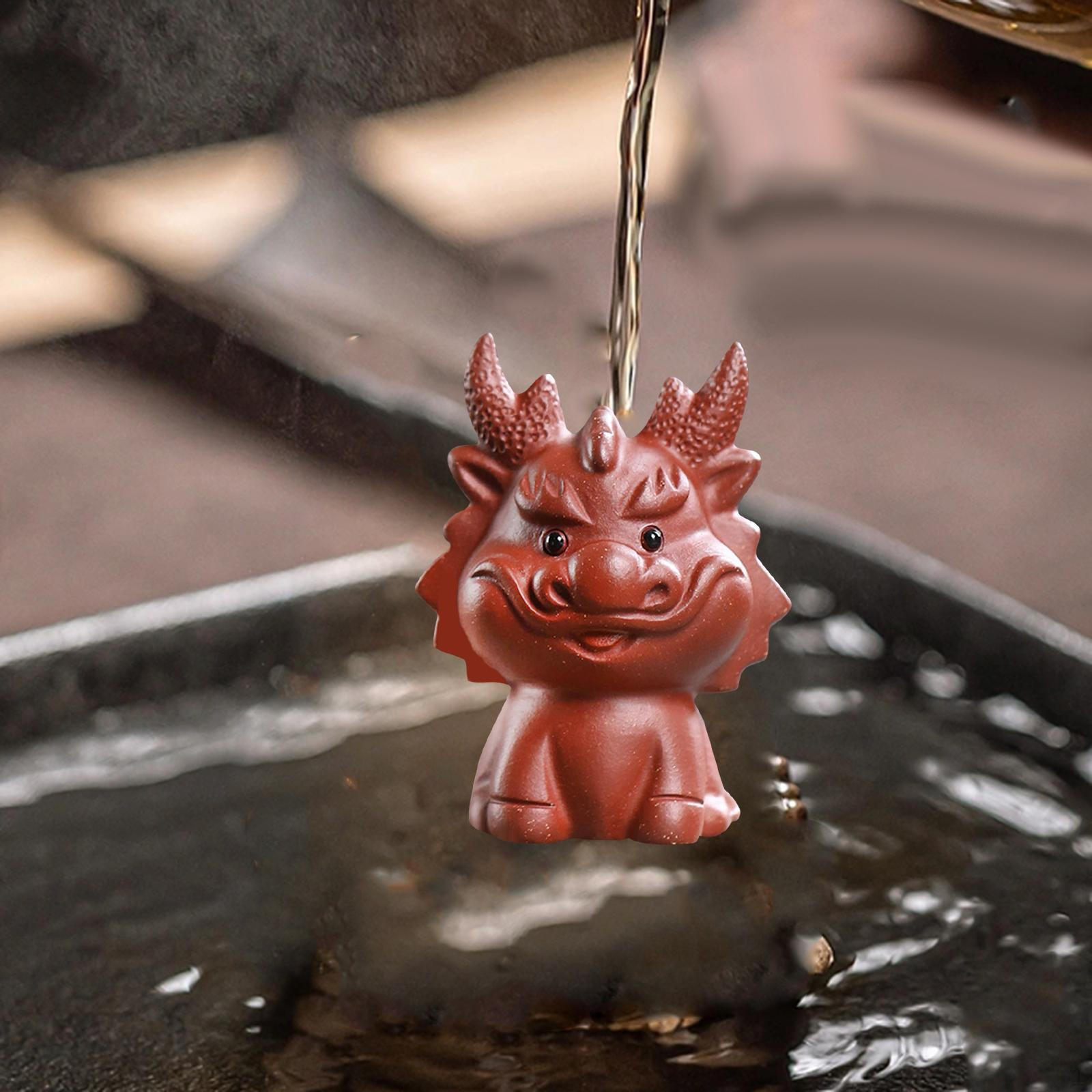 Статуэтка Дракона Статуя Чайный Питомец Скульптура Коллекция Фэн-шуй Украшение Животное