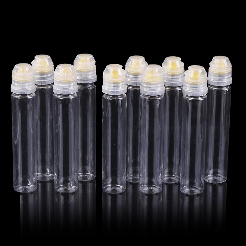 10Pcs Plastic Bottle Push Pull Replacement Caps Reusable Portable Paste Packaging Bottle