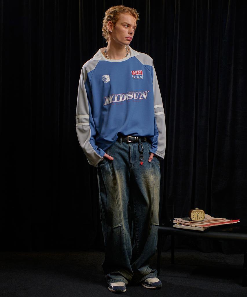 MIDSUN Wild Spirit Football Jersey-Blue